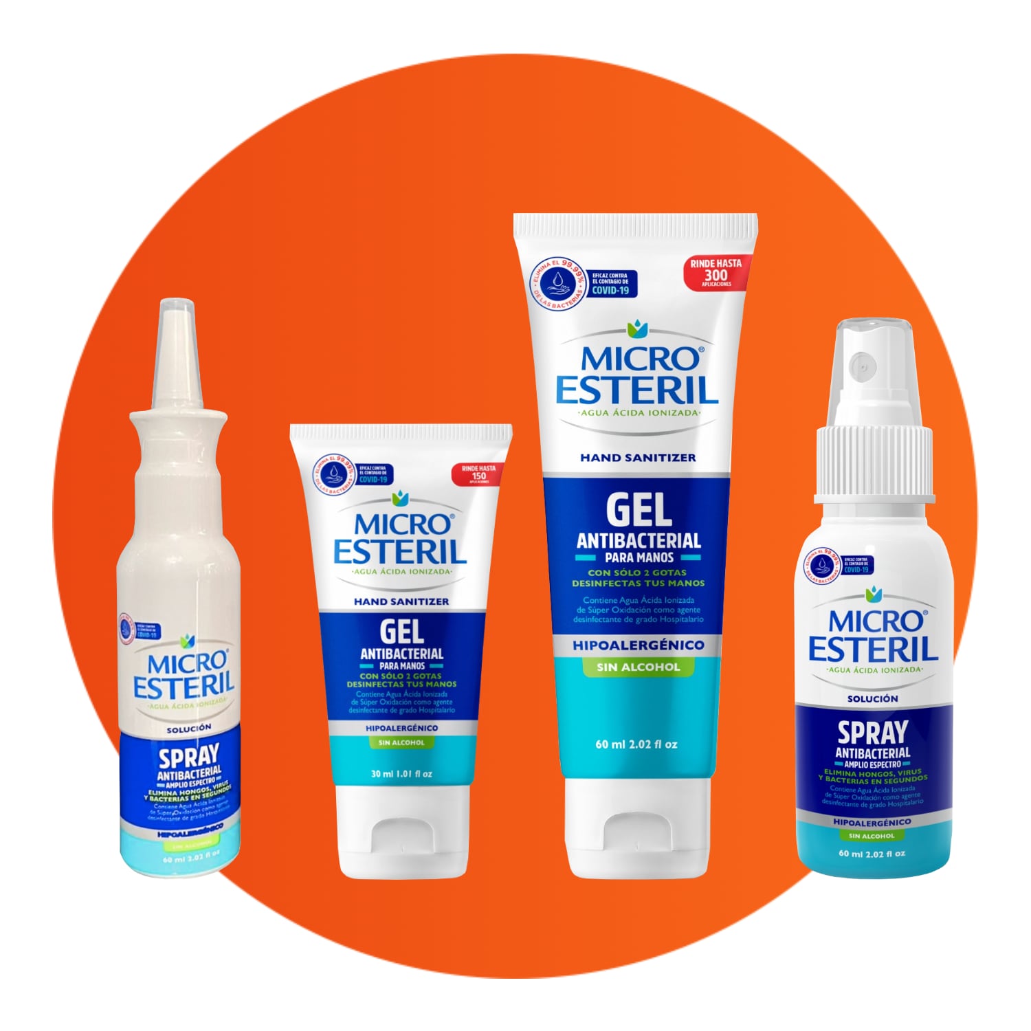 Geles y sprays antibacteriales