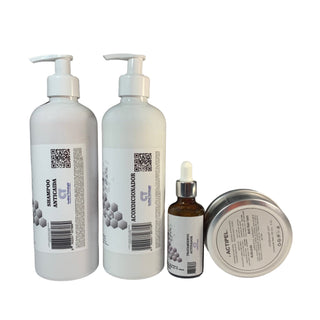 KIT anticaída Suero 50ml, Shampoo 500ml, acondicionador 500ml, Ceragel 150g