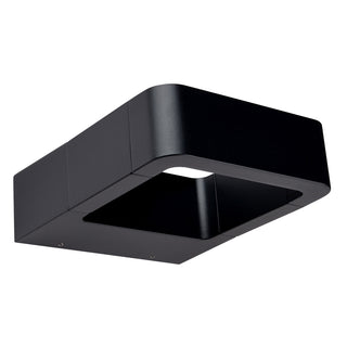 Luminaria LED pared aluminio negro exterior 10W Blanco frio