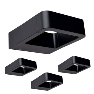 4v Luminarias LED pared aluminio negro exterior 10W Blanco frio