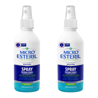 2 Pack Spray antibacterial Micro Esteril agua ácida ionizada 250 ml