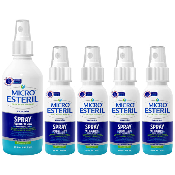 Kit familiar Spray antibacterial Micro Esteril 250ml 60 ml