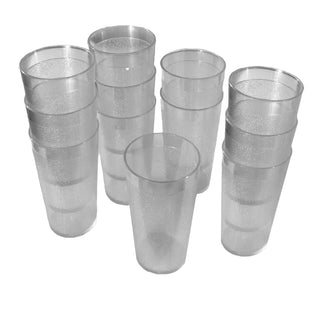 Juego de 12 Vasos 12 Oz Transparente Policarbonato Resistente